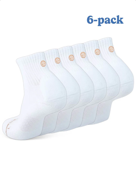 white quater socks pack of 6