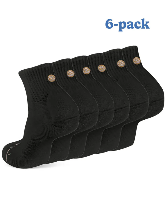 black quater socks pack of 6