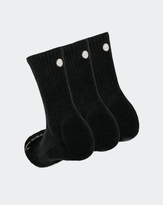 black crew socks pack of 3