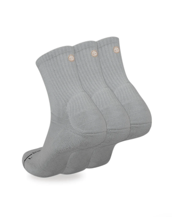 grey crew socks pack of 3
