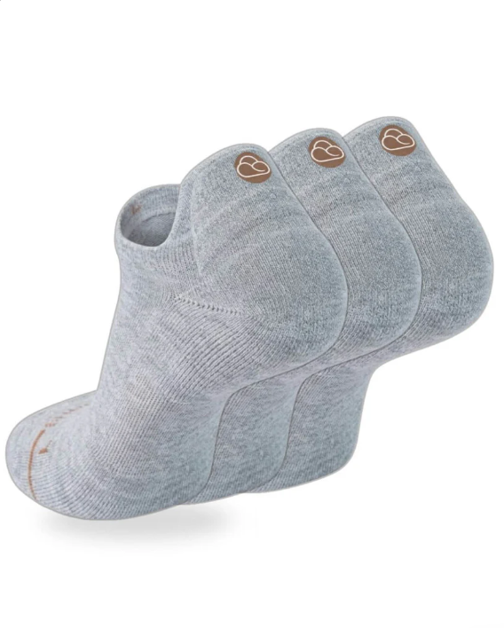 grey ankle socks pack of 3